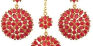 TKE15 Maang Tikka with Earrings