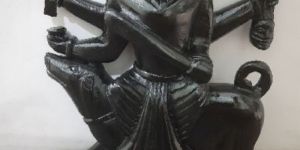 Black Marble Bhairav Nath Statue 8.5inche