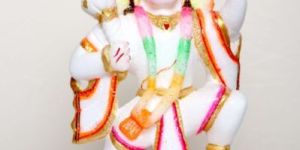 White Marble Hanuman Jistatue