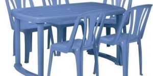 6 Seater Plastic Dining Table Set