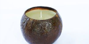 Coconut Shell Candle Holder