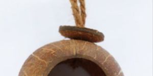 Coconut Shell Hanging Bird Feeder