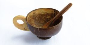 Coconut Shell Tea Cup with Spoon