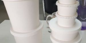 White Plastic Disposable Glasses With Lid