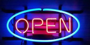 Open Neon Sign Board
