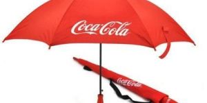Red Printed Polyester Promotional Umbrella