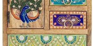 Wooden Painted Jewellery Box