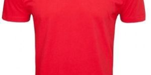Mens Cotton Red T Shirt