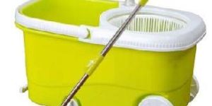 Easy Wheels Plastic Wringer Elegant Spin Mop Bucket