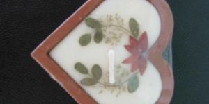 Heart Clay Candle