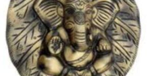 Brass Pan Leaf Door Hanging Lord Ganesha