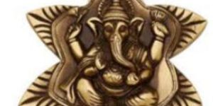 Lord Ganesha Star Brass Wall Hanging