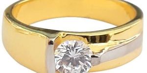 Solid Yellow Gold Diamond Ring