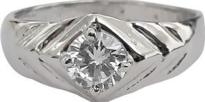 Solitaire Diamond Ring Certified.
