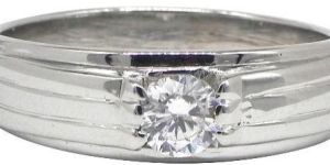 White Gold Diamond Solitaire Engagement Ring 14k