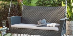 Wicker Porch Swing
