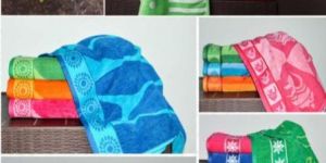 Jacquard Velour Beach Towel