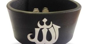 Shop Wide Leather Band Allah Bracelet
