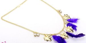 Fluffy Feather Charm Necklace