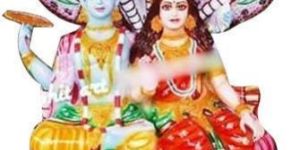Fiber Lakshmi and Vishnu Statue