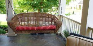 Wicker Porch Swing