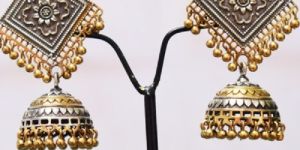 Oxidised Silver Jhumki