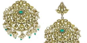 Ethnic Party Wear Gold Plated Earrings