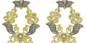 Traditional Gold Plated Meenakari Earrings