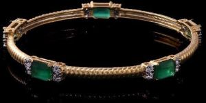 Color Stone Diamond Bangles