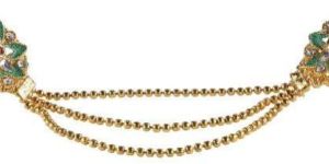 Traditional Crystal Kundan Adjustable Link Chain Finger Rings