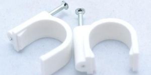 Plastic White Wire Clips