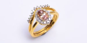 Pink Tourmaline Diamond Engagement Ring
