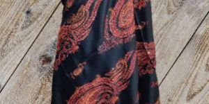 Black Sozni Hand Embroidered Kashmiri Shawl