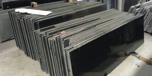 Jet Black Granite Slab