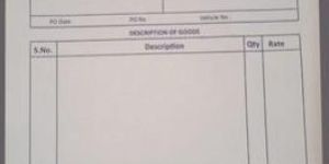 Printed Invoice Book