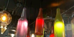 Glass Hanging Bottle Lamp