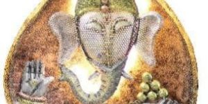 Metal Pan Patta Ganesh Decorative Wall Hanging