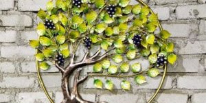Metal Ring Grapes Tree Wall Decor