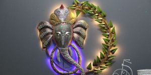Ring Ganesh LED Mural
