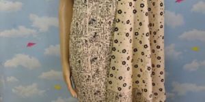 Katan Silk Madhubani Print Unstitched Suit