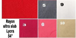 Rayon Ultra Slub Lycra Fabric
