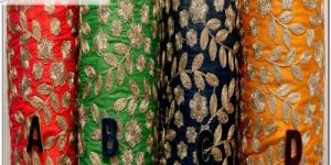 Silk Zari Work Embroidery Fabric