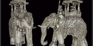 Silver Elephant Statue