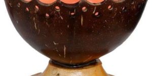 Antique Coconut Shell Candle