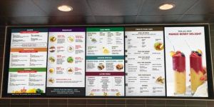 Menu Sign Board