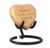 Complete Me Lightwood Heart Pet Keepsake Box