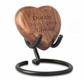Complete Me Walnut Heart Pet Keepsake Box
