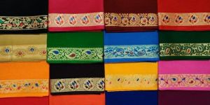 Jacquard Border Blouse Fabric