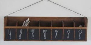 Wooden Wall Hung Cutlery Holder