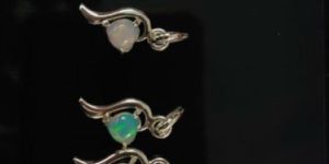 Opal Stone Silver Pendant